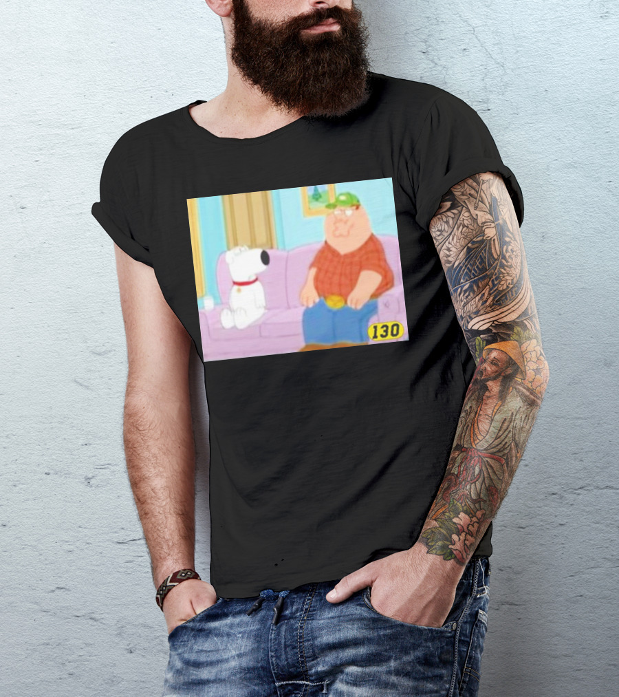 David Wearing Brian Griffin Peter Griffin On Couch 130 T-Shirt