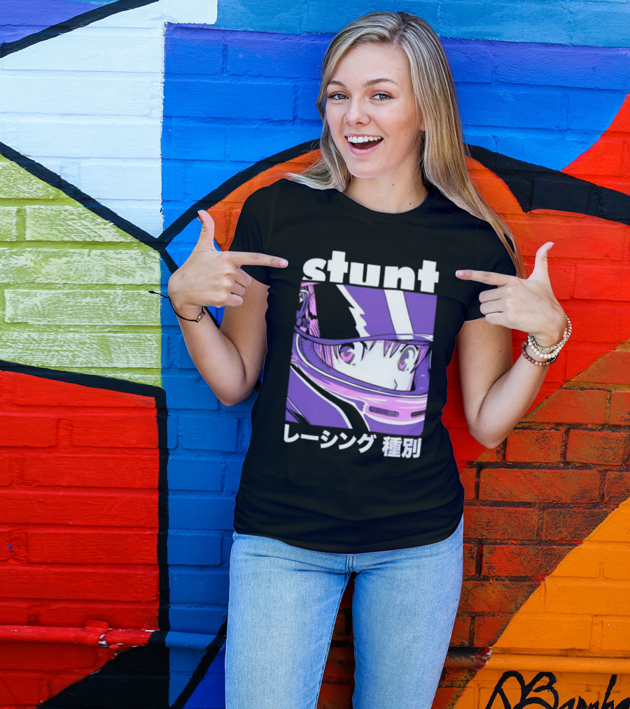 Stunt Anime Style Racing Helmet T-Shirt