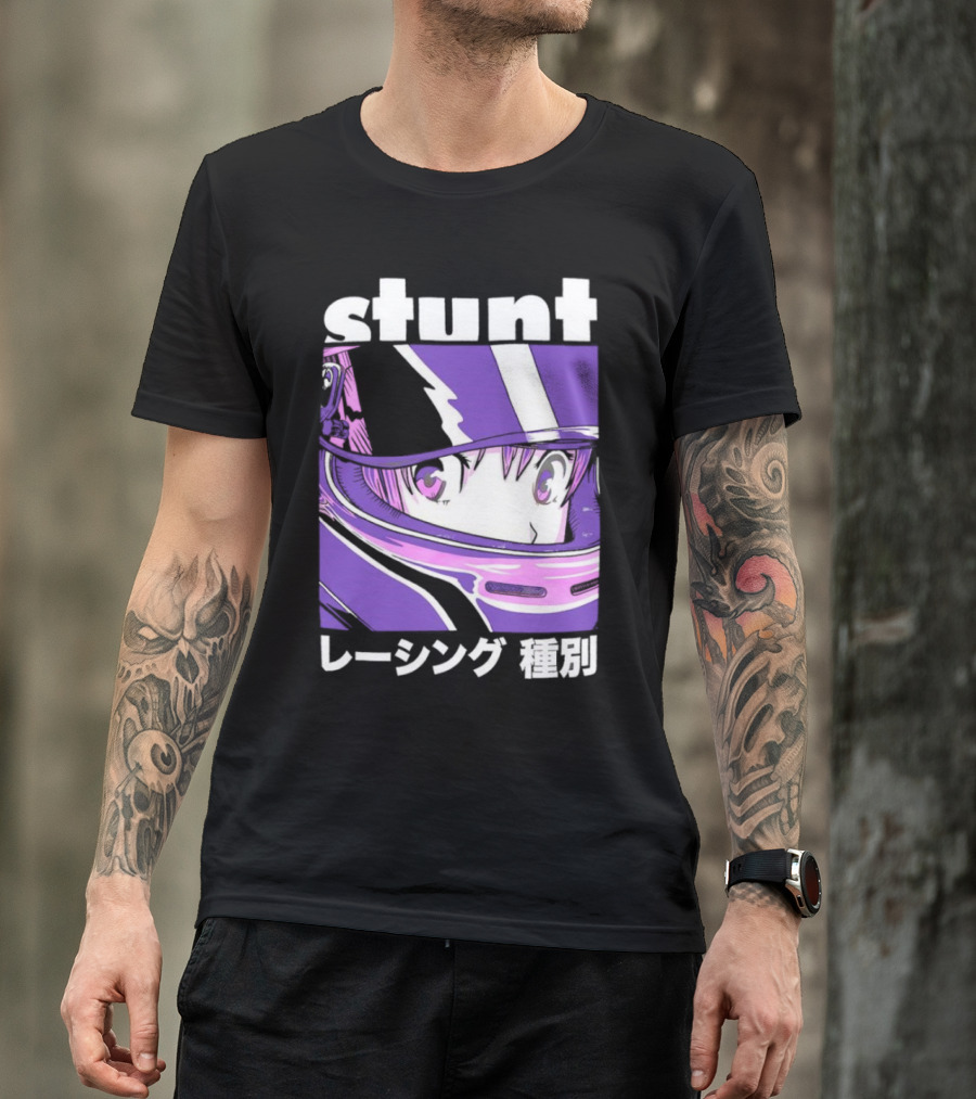 Stunt Anime Style Racing Helmet T-Shirt