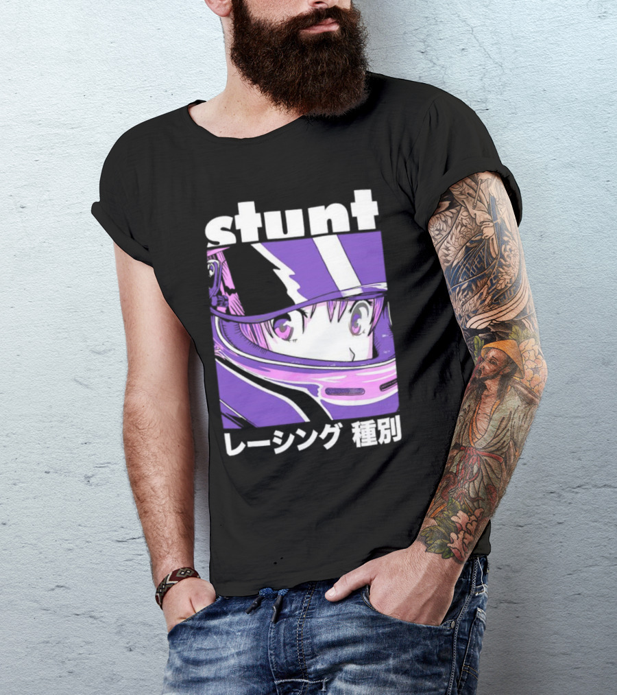 Stunt Anime Style Racing Helmet T-Shirt