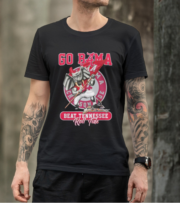 GO BAMA BEAT TENNESSEE ROLL TIDE ALABAMA CRIMSON TIDE MASCOT T-Shirt