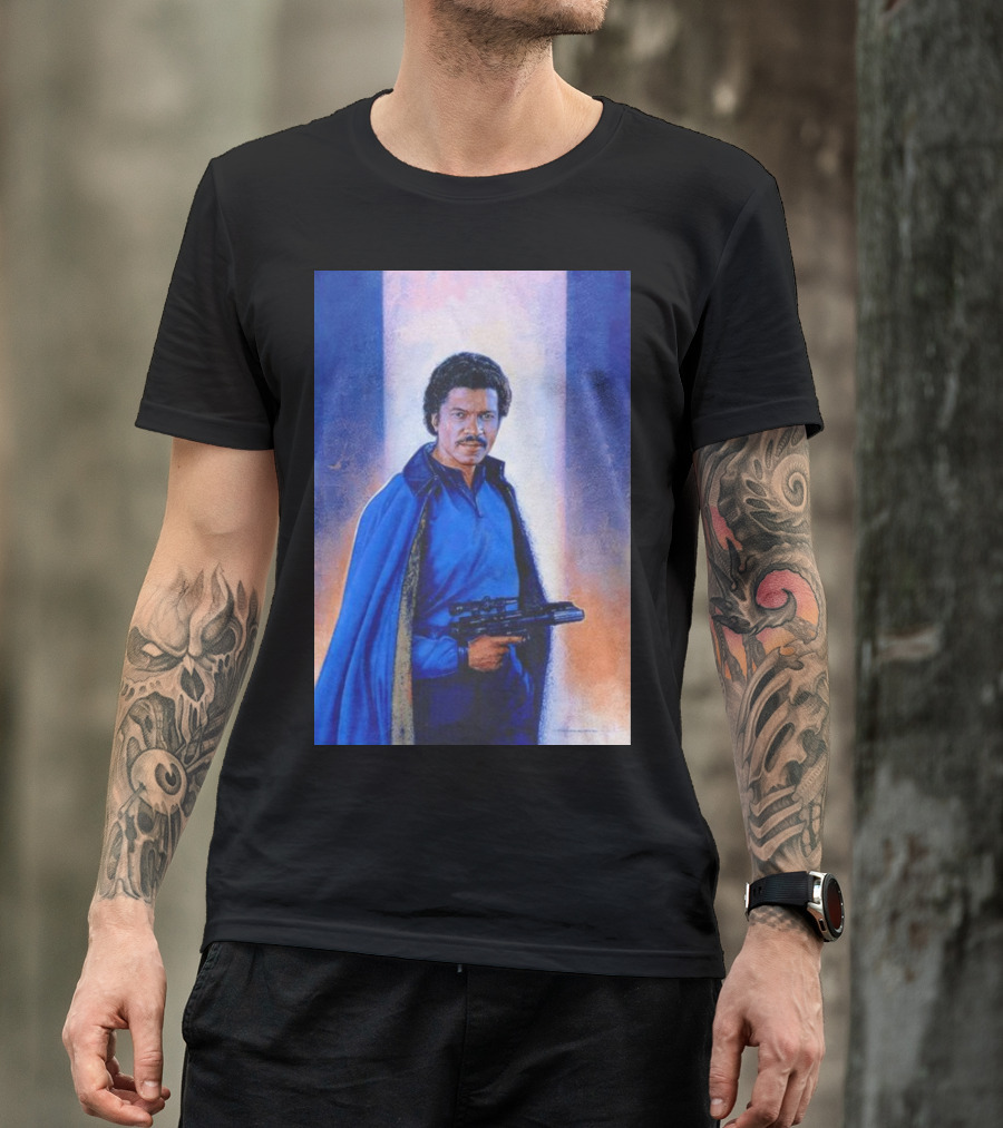 Lando Calrissian Holding Blaster Star Wars Character T-Shirt