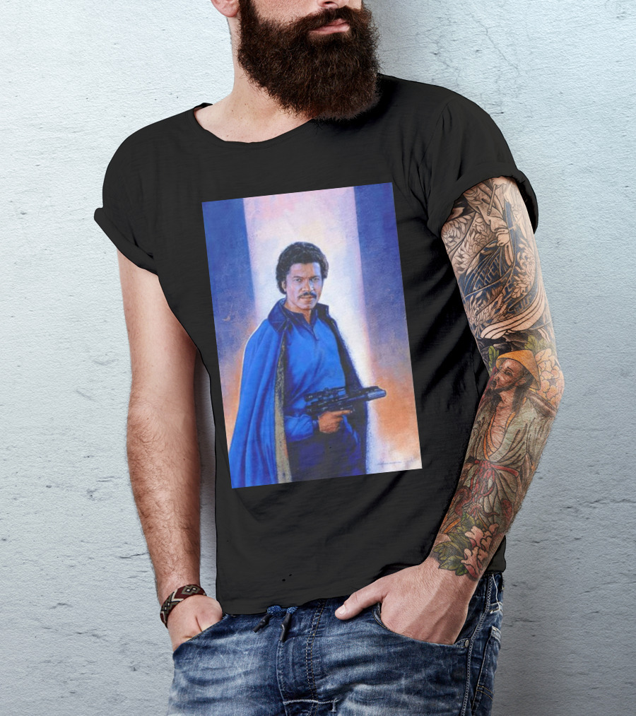 Lando Calrissian Holding Blaster Star Wars Character T-Shirt