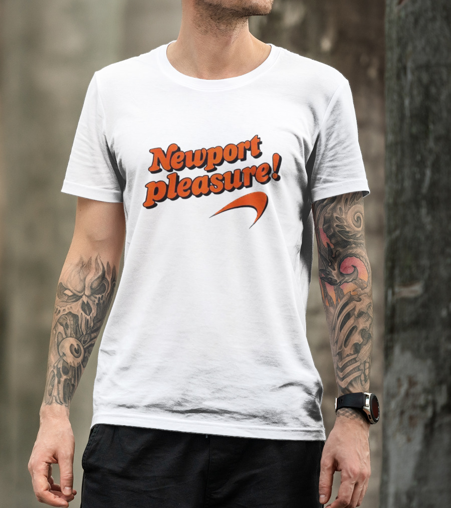 Newport Pleasure Iconic Orange Curve T-Shirt