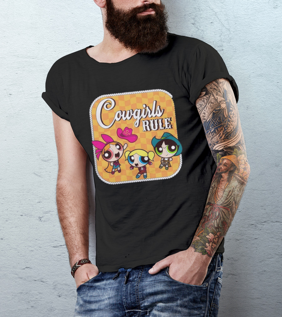 Cowgirls Rule Powerpuff Girls Western T-Shirt