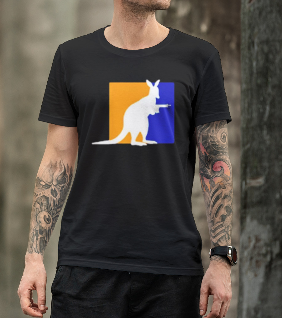 Thunder Down Under Kangaroo With Gun Australia T-Shirt