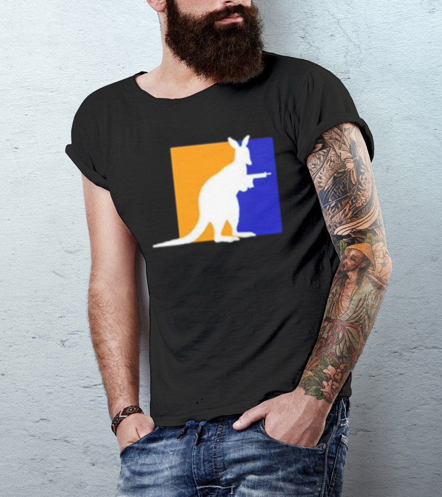 Thunder Down Under Kangaroo With Gun Australia T-Shirt