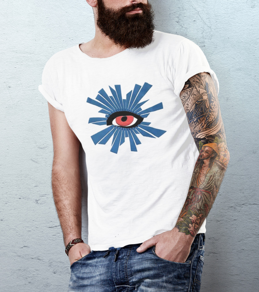 House Of Errors Eye Design With Radiant Blue And Red Iconic Elements T-Shirt