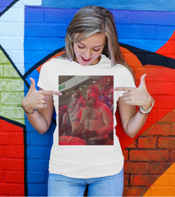 Buffalo Bills Shirtless Fan Game Day Excitement Ryan Fitzpatrick Scream T-Shirt