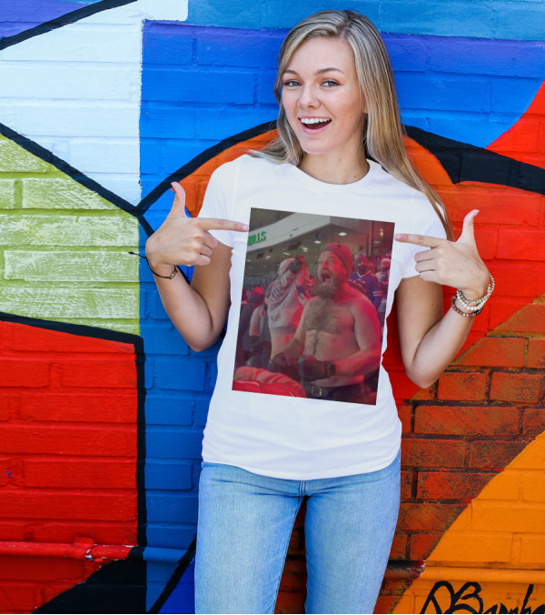 Buffalo Bills Shirtless Fan Game Day Excitement Ryan Fitzpatrick Scream T-Shirt