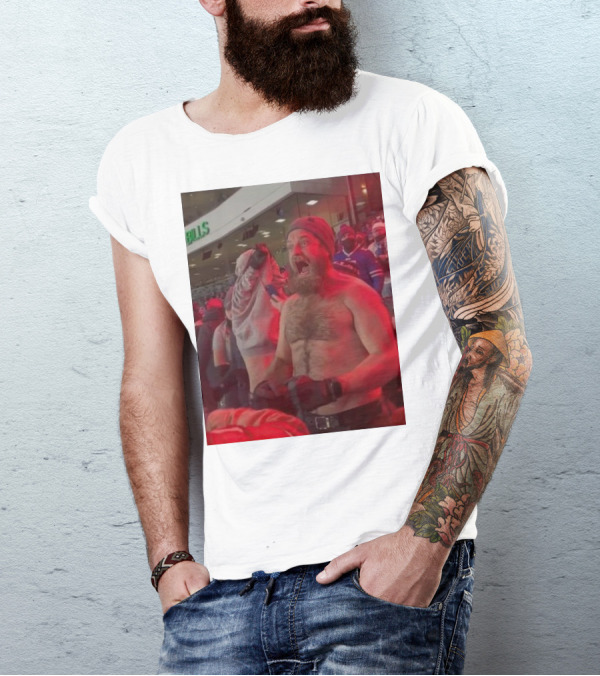 Buffalo Bills Shirtless Fan Game Day Excitement Ryan Fitzpatrick Scream T-Shirt
