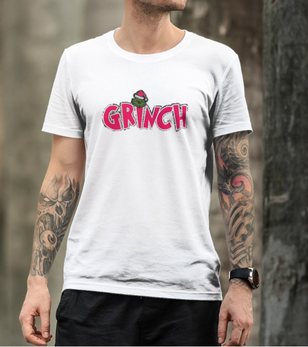 Grinch Pink Southern Shack Santa Hat T-Shirt