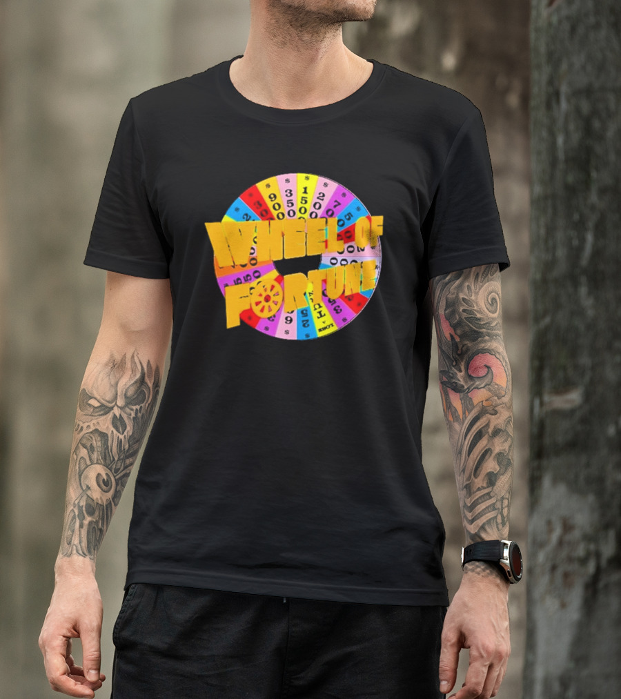 Wheel Of Fortune Classic TV Show Logo Colorful Prize Wheel T-Shirt