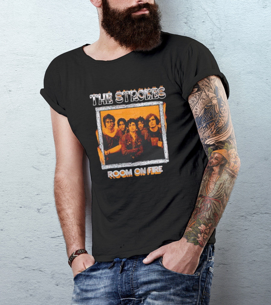 The Strokes Room On Fire Album Art Band Photo T-Shirt