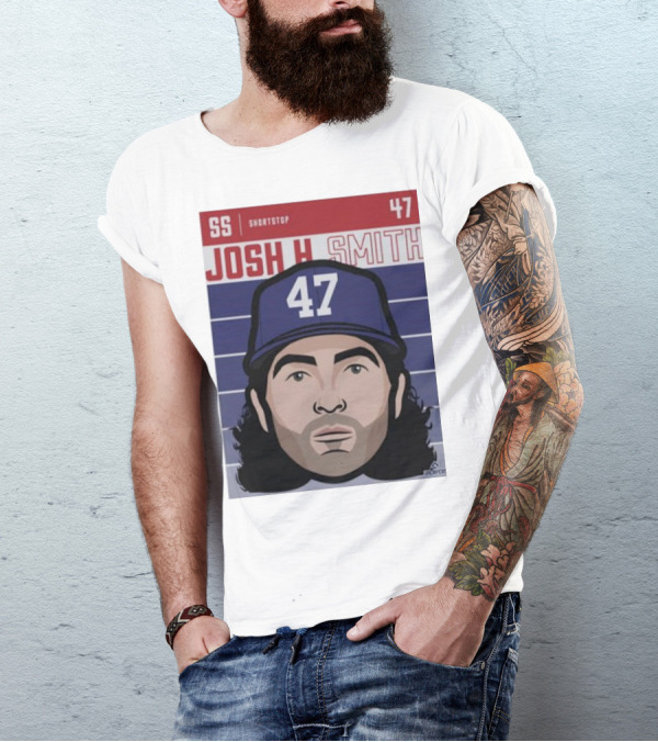 Josh H Smith SS Shortstop 47 Texas Fade Baseball T-Shirt