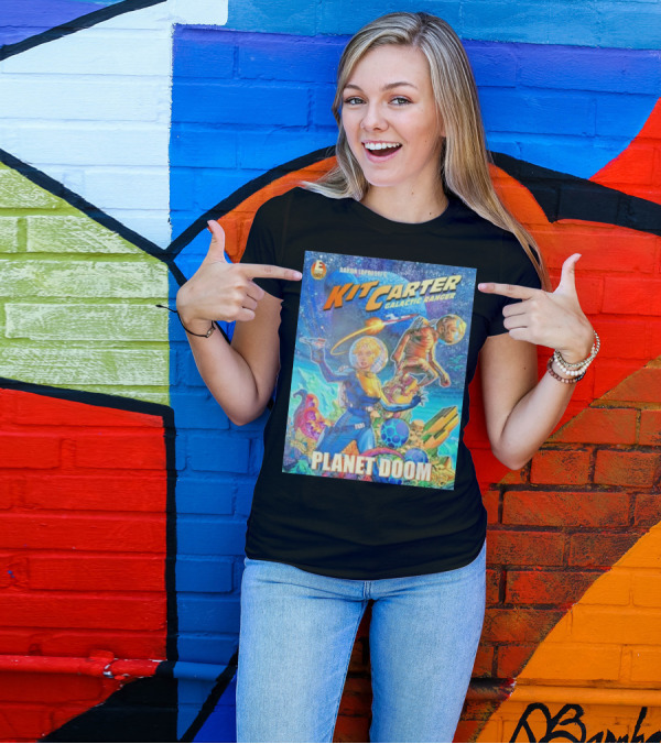 Kit Carter Galactic Ranger Planet Doom Halloween Edition Comic Cover T-Shirt
