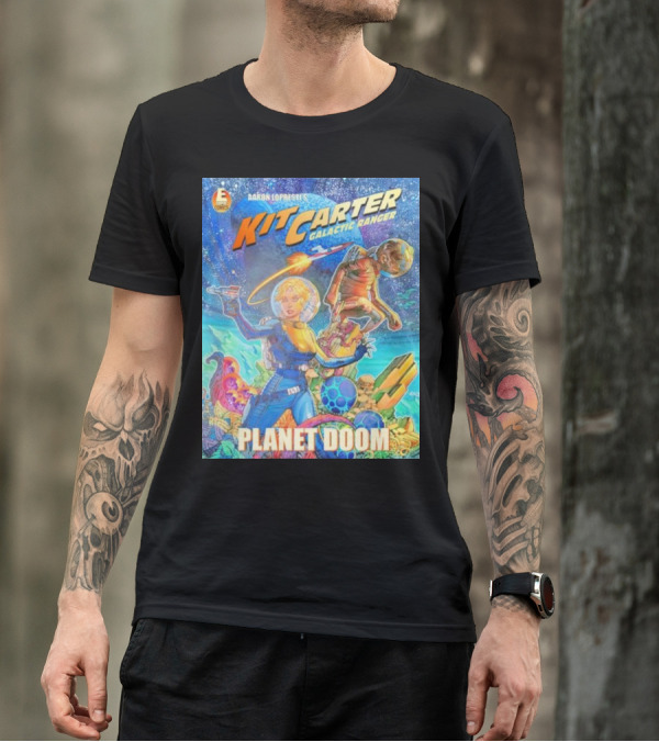 Kit Carter Galactic Ranger Planet Doom Halloween Edition Comic Cover T-Shirt