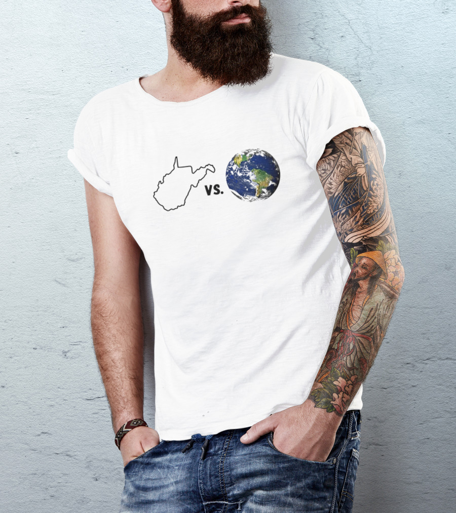 West Virginia Vs. Earth Map Challenge T-Shirt