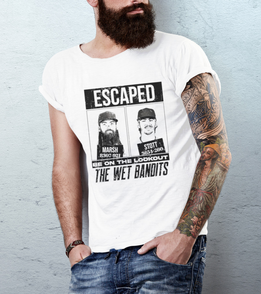 Escaped Be On The Lookout Wet Bandits Marsh Stott T-Shirt