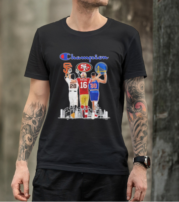 Champion San Francisco Posey Montana Curry Giants 49ers Warriors T-Shirt