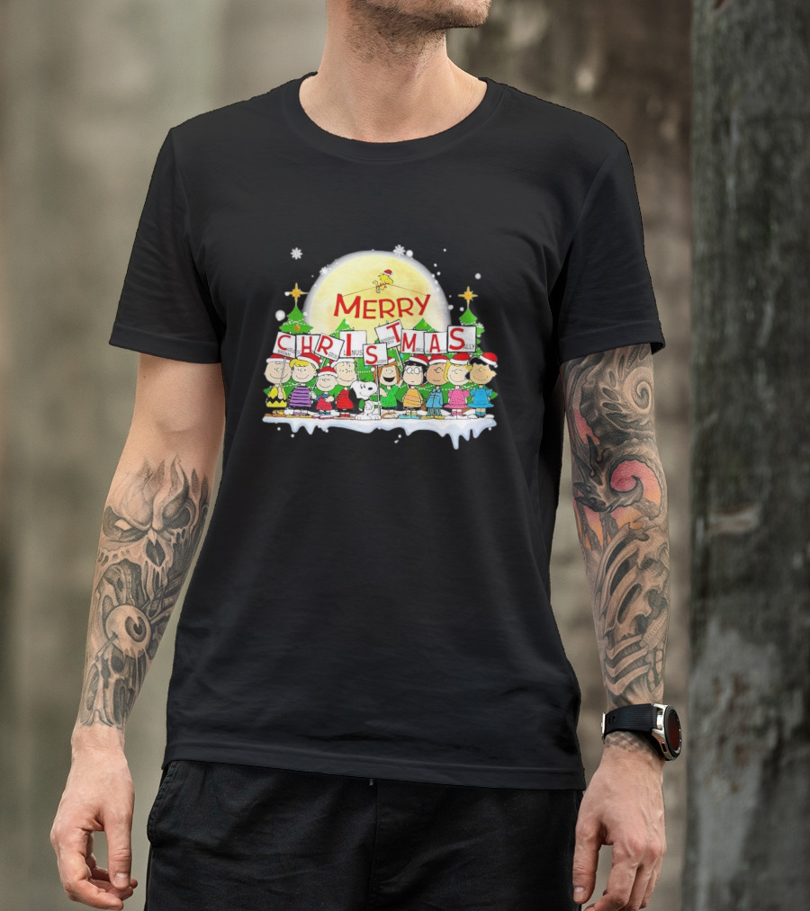 Peanuts Characters Merry Christmas T-Shirt