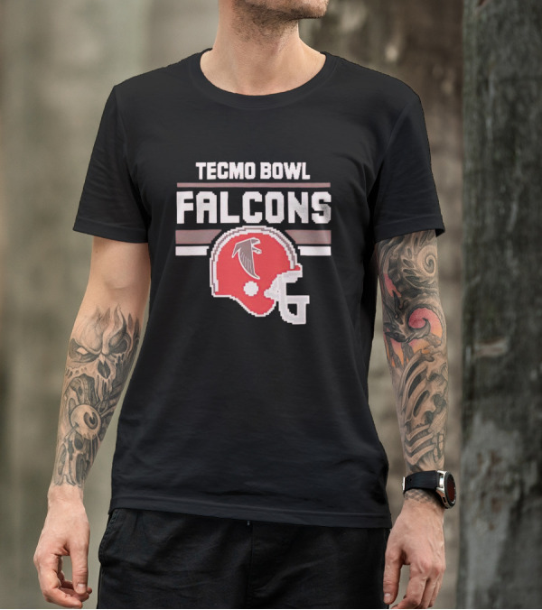 Tecmo Bowl Falcons Helmet Retro Atlanta Football T-Shirt