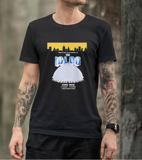 8-Bit Start Game Pittsburgh PA The Igloo Retro Skyline T-Shirt