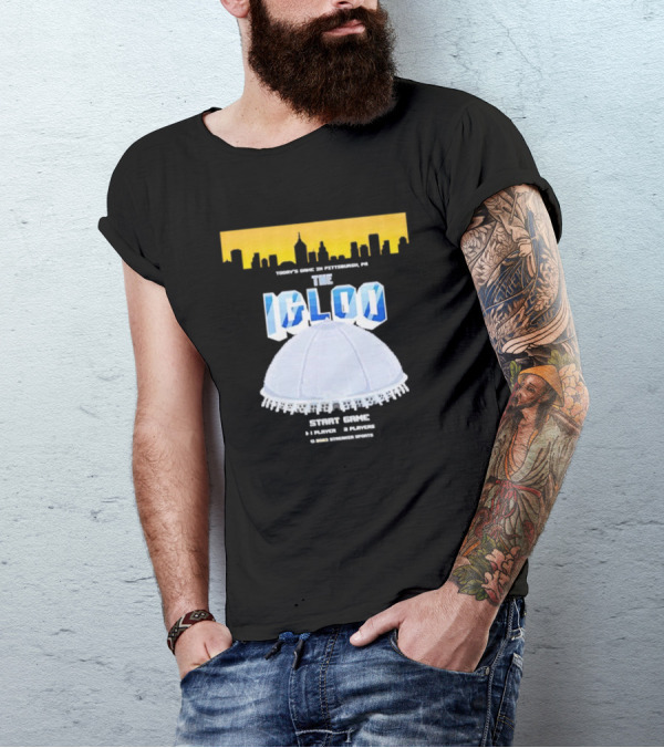 8-Bit Start Game Pittsburgh PA The Igloo Retro Skyline T-Shirt
