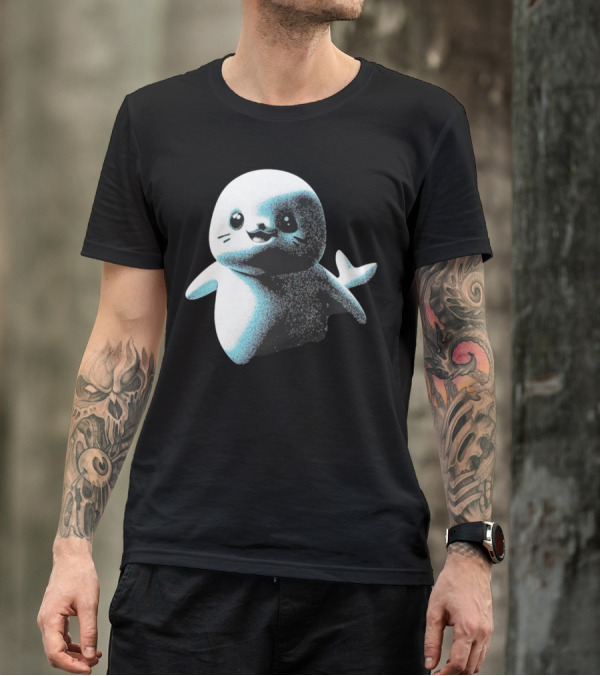 Distressed Spectre Sappy Seals Cute Sea Animal T-Shirt