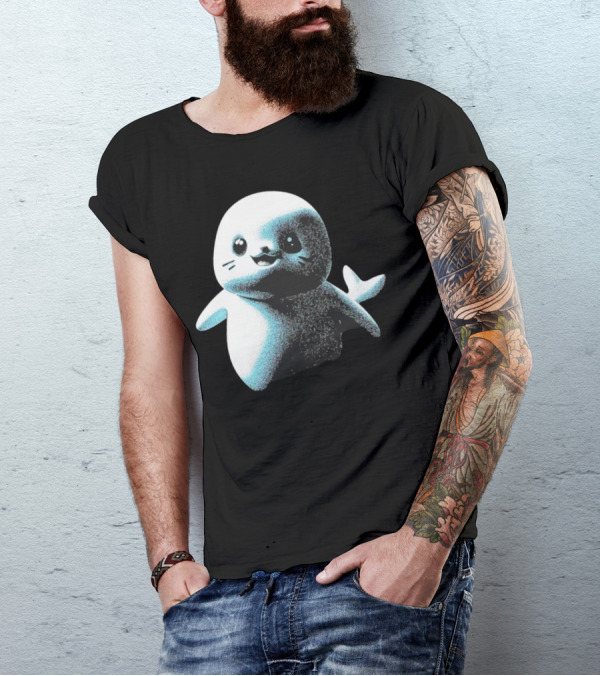 Distressed Spectre Sappy Seals Cute Sea Animal T-Shirt