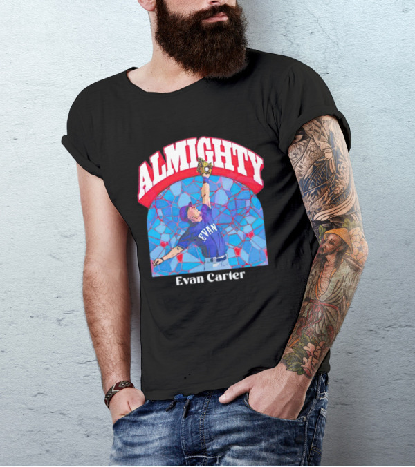 Evan Carter Almighty Baseball Texas T-Shirt