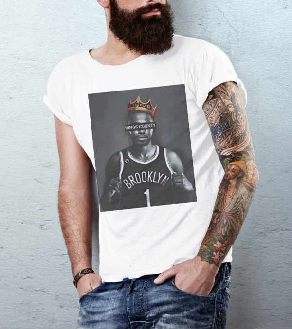 Mikal Bridges Kings County Brooklyn Basketball Crown T-Shirt