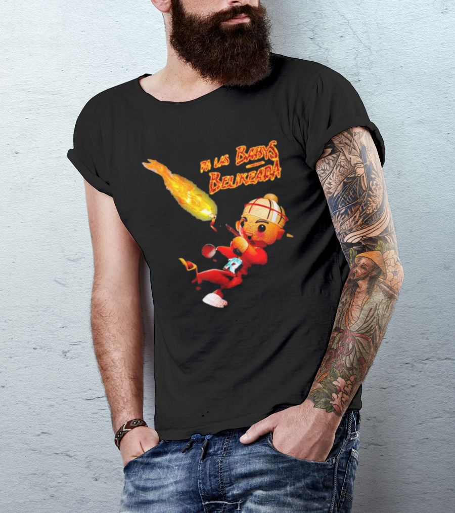 Pa Las Babys Belikeada Flame Throwing Anime Character T-Shirt