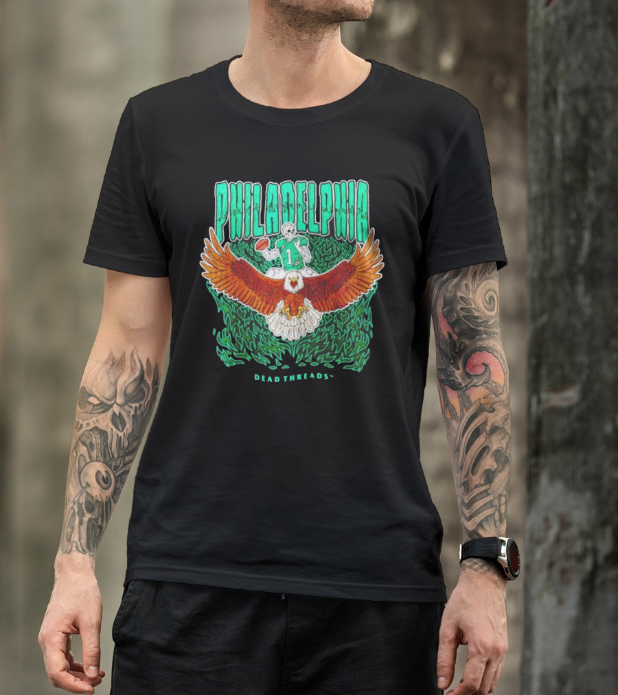 Philadelphia Football Eagle Dead Threads T-Shirt
