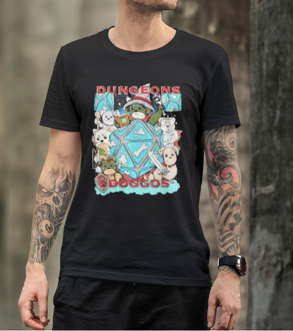 Dungeons Doggos Adventures With Magic Dice And Wizards T-Shirt