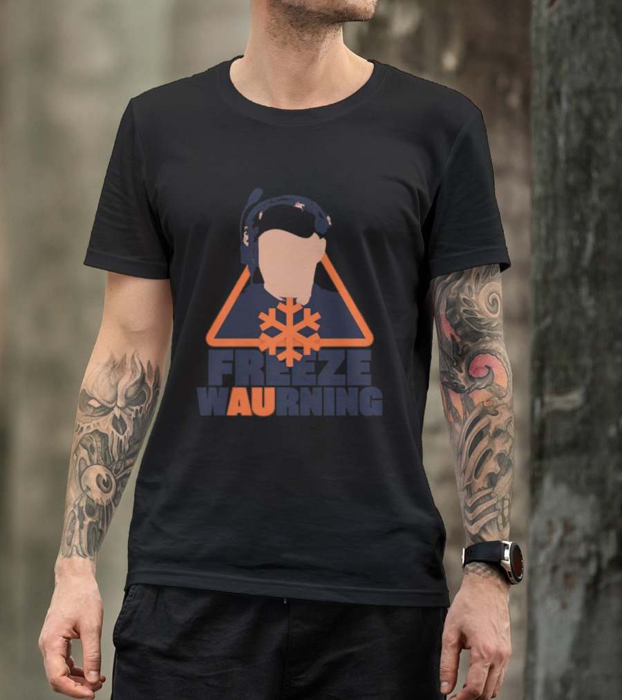 Freeze WAUrning Auburn Coaching Icon Snowflake T-Shirt
