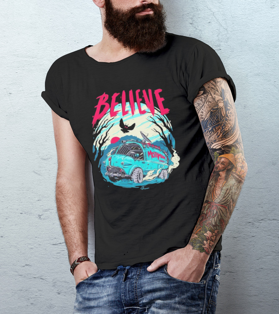 Believe Mothman Shadow Van Adventure T-Shirt