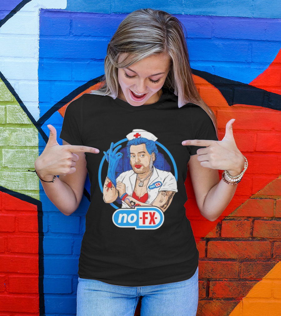NOFX Nurse Punk Mike Tattoo Cartoon T-Shirt