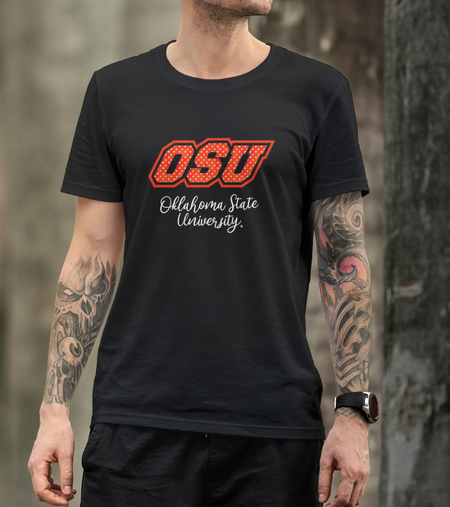 OSU Oklahoma State University Polkadot T-Shirt