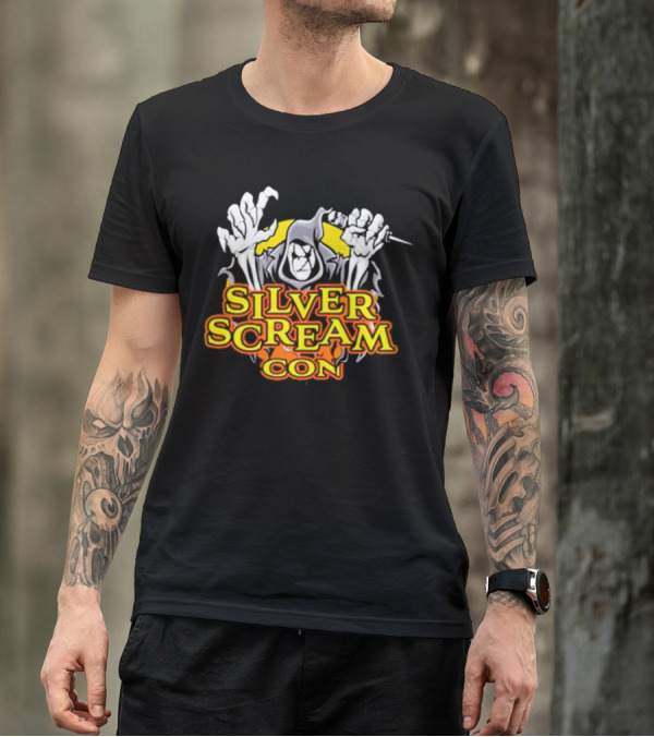 Silver Scream Con Grim Reaper With Needle And Hands T-Shirt