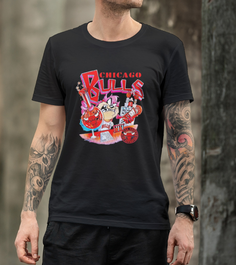 Chicago Bulls Taz NBA Mixology Martian Laboratory Mayhem T-Shirt