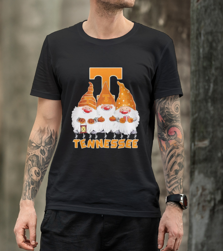 Tennessee Volunteers Christmas Gnomies With Orange T T-Shirt