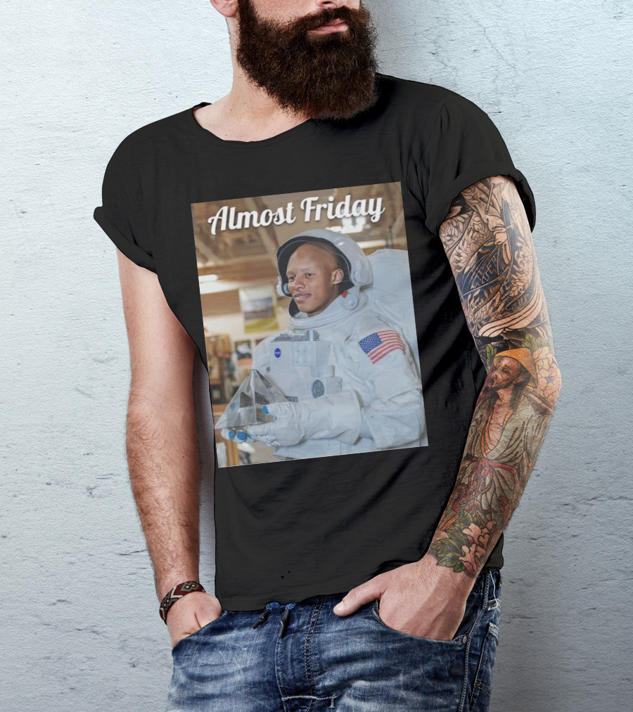 Almost Friday Josh Dobbs Passtronaut Astronaut Suit NASA Flag T-Shirt