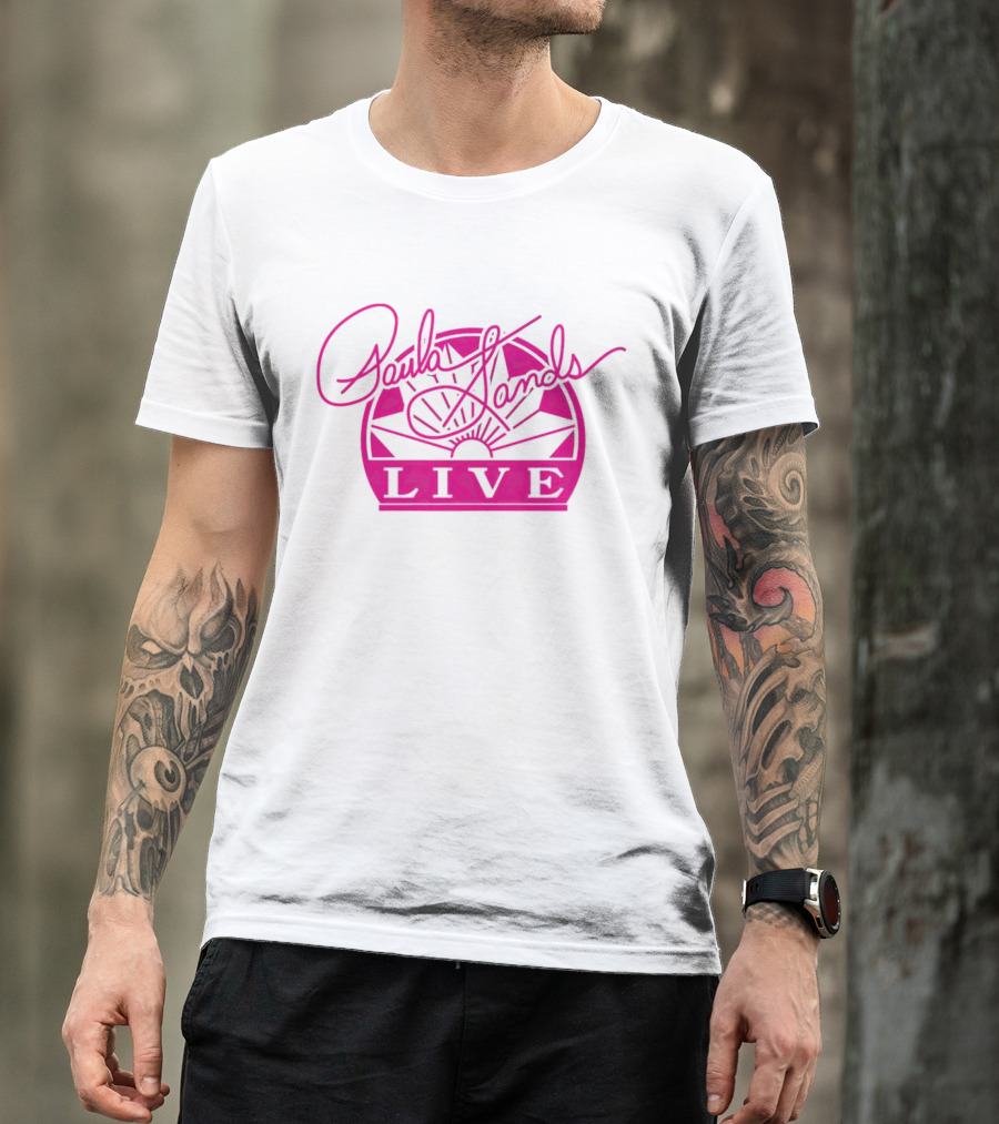Paula Sands Live Pink Script With Sunrise T-Shirt