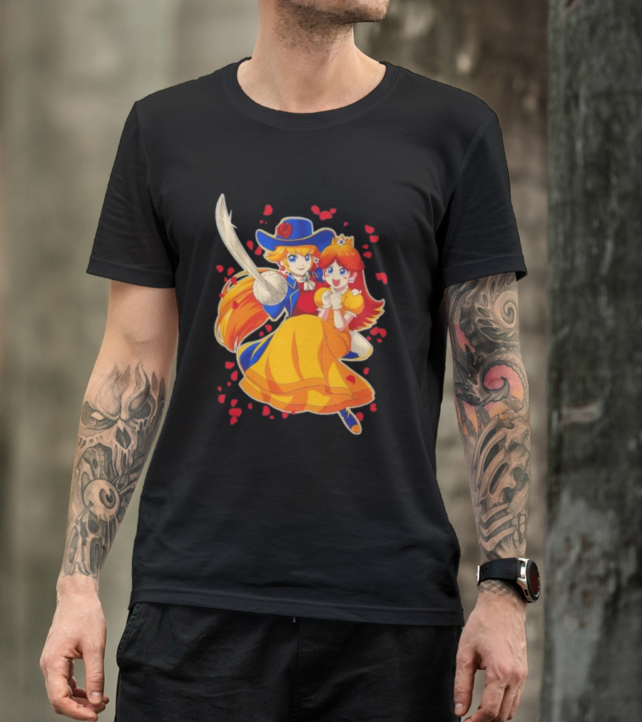 Princess To The Rescue With Heroic Duo And Heart Petals T-Shirt