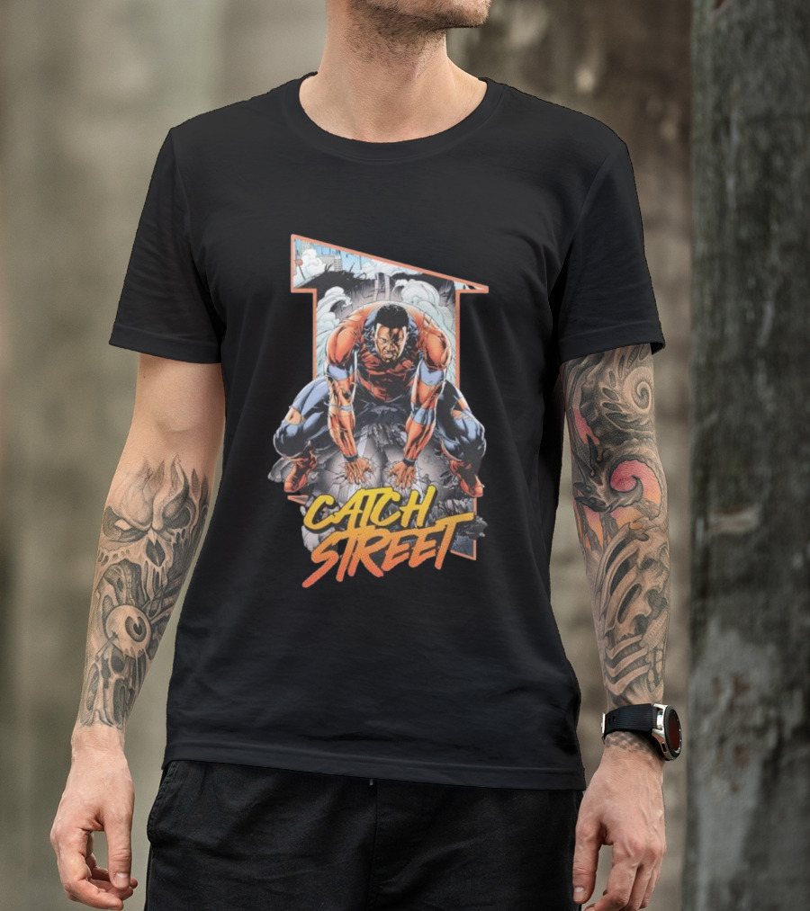 Catch Street Rippaverse Comics Dynamic Hero Action Pose T-Shirt