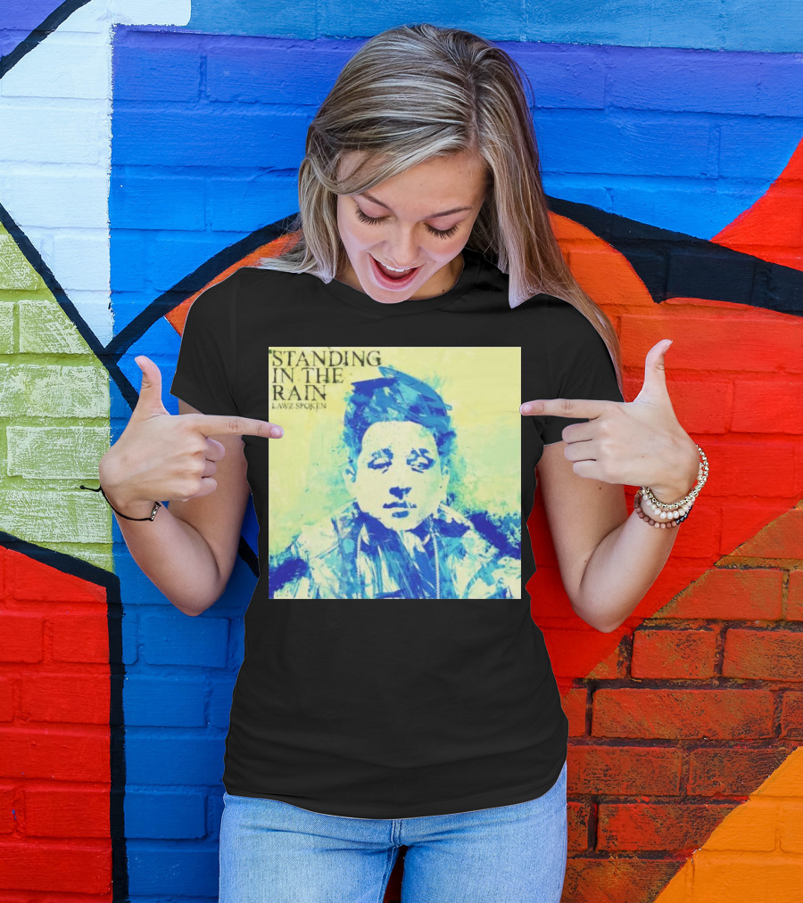 Standing In The Rain Lawz Spoken Blue T-Shirt