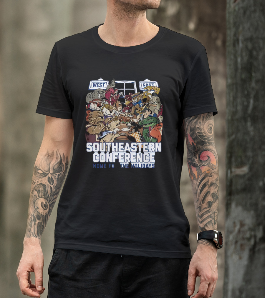 Southeastern Conference West East Rivalry Home For The Holidays T-Shirt