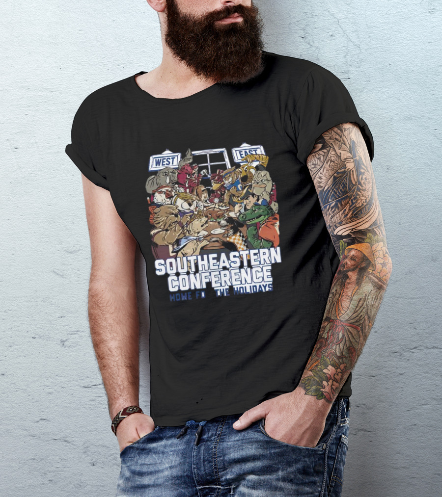 Southeastern Conference West East Rivalry Home For The Holidays T-Shirt