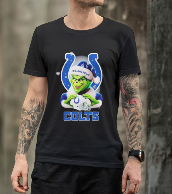 Grinch Indianapolis Colts Christmas Decor T-Shirt